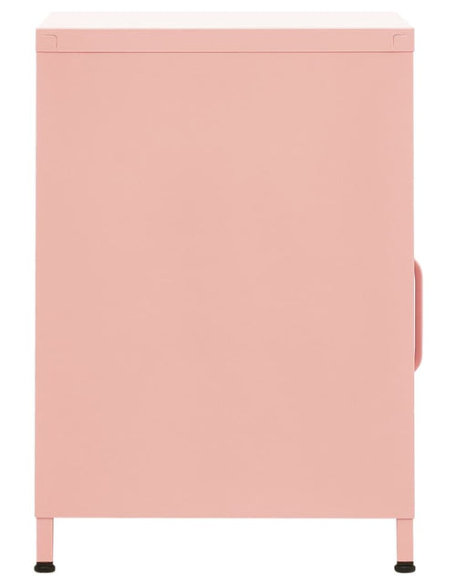 Încărcați imaginea în vizualizatorul Galerie, Noptieră, roz, 35x35x51 cm, oțel - Lando
