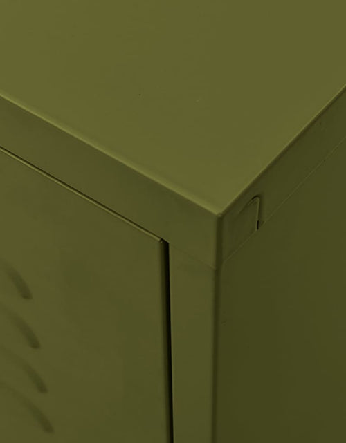 Încărcați imaginea în vizualizatorul Galerie, Comodă TV, verde măsliniu, 105x35x50 cm, oțel - Lando
