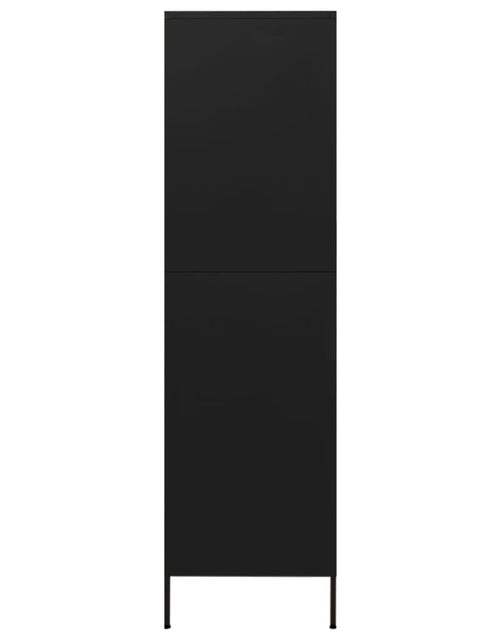 Загрузите изображение в средство просмотра галереи, Șifonier, negru, 90x50x180 cm oțel - Lando
