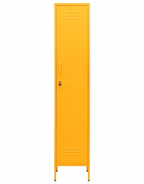Încărcați imaginea în vizualizatorul Galerie, Dulap de vestiar, galben muștar, 35x46x180 cm, oțel - Lando
