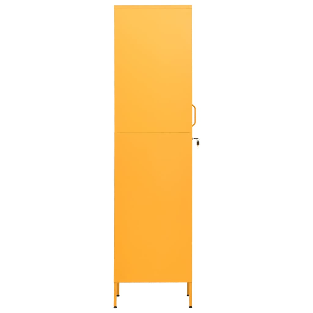 Dulap de vestiar, galben muștar, 35x46x180 cm, oțel - Lando
