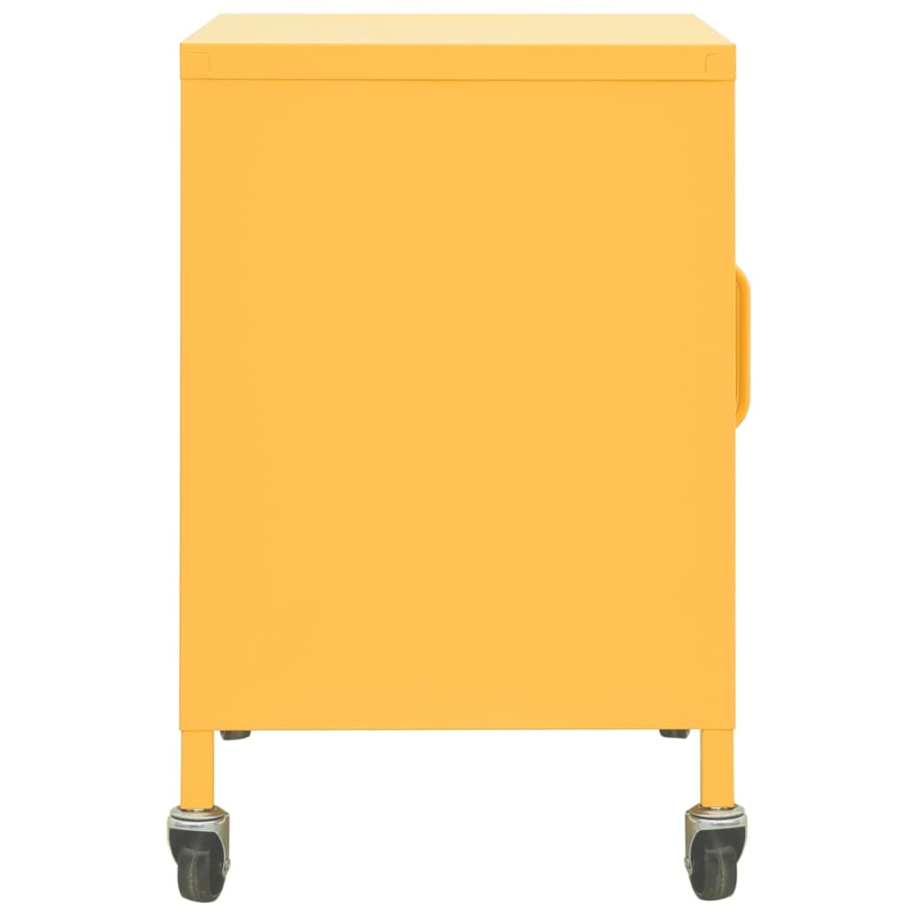 Dulap de depozitare, galben muștar, 60x35x56 cm, oțel - Lando