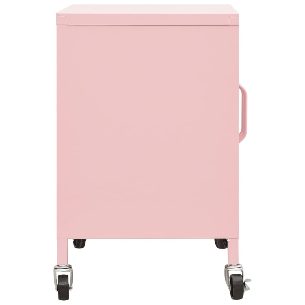 Dulap de depozitare, roz, 60x35x56 cm, oțel - Lando