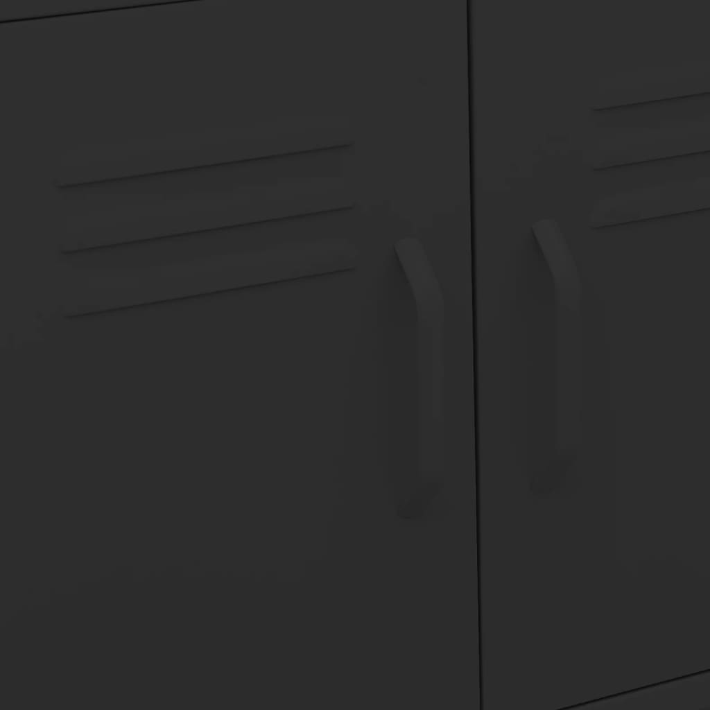 Dulap de depozitare, negru, 60x35x56 cm, oțel - Lando