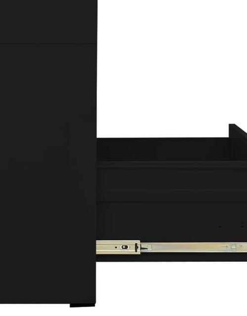 Încărcați imaginea în vizualizatorul Galerie, Fișet, negru, 46x62x72,5 cm, oțel Lando - Lando
