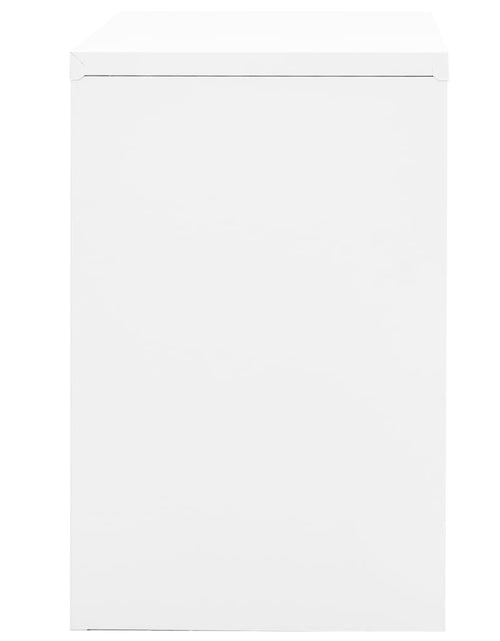 Încărcați imaginea în vizualizatorul Galerie, Fișet, alb, 90x46x72,5 cm, oțel Lando - Lando
