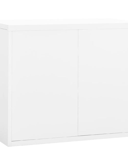 Încărcați imaginea în vizualizatorul Galerie, Fișet, alb, 90x46x72,5 cm, oțel Lando - Lando

