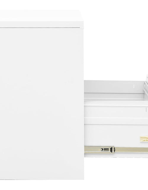 Загрузите изображение в средство просмотра галереи, Fișet, alb, 90x46x72,5 cm, oțel Lando - Lando

