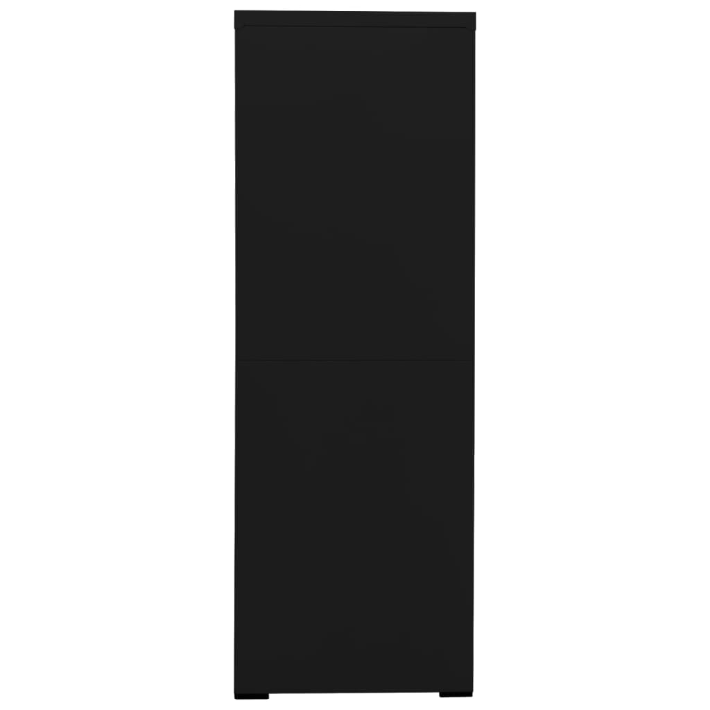 Fișet, negru, 90x46x134 cm, oțel - Lando