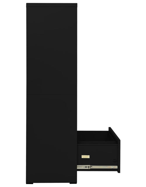 Загрузите изображение в средство просмотра галереи, Fișet, negru, 90x46x164 cm, oțel Lando - Lando
