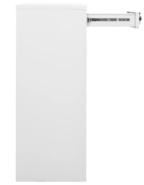 Încărcați imaginea în vizualizatorul Galerie, Dulap de birou, alb, 90x40x102 cm, oțel - Lando

