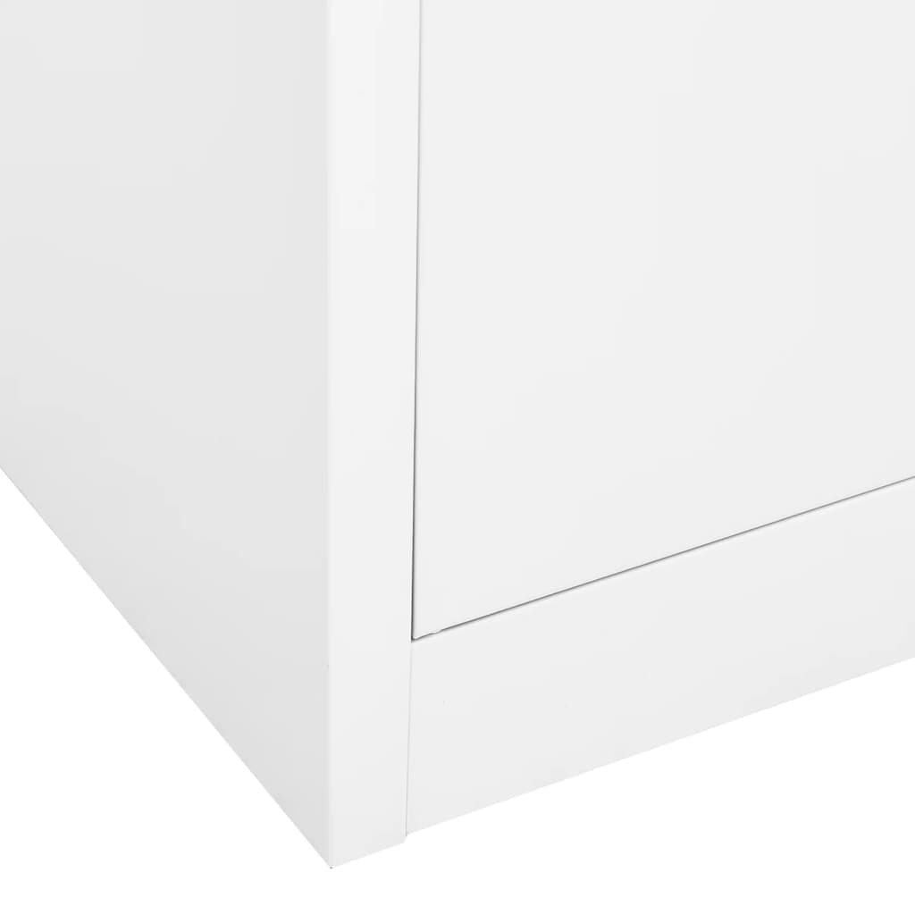 Dulap de birou, alb, 90x40x180 cm, oțel - Lando