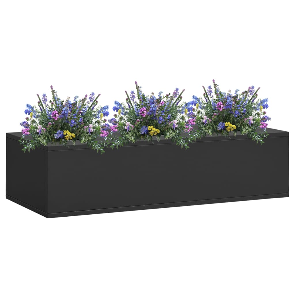 Cutie pentru flori de birou, antracit, 90x40x23 cm, oțel - Lando