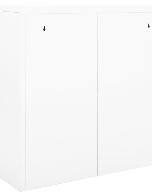 Загрузите изображение в средство просмотра галереи, Dulap cu ușă glisantă, alb, 90x40x90 cm, oțel - Lando
