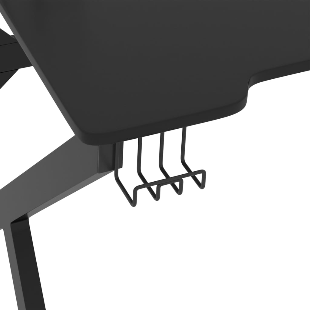 Birou de gaming cu picioare în formă de K, negru, 90x60x75 cm - Lando