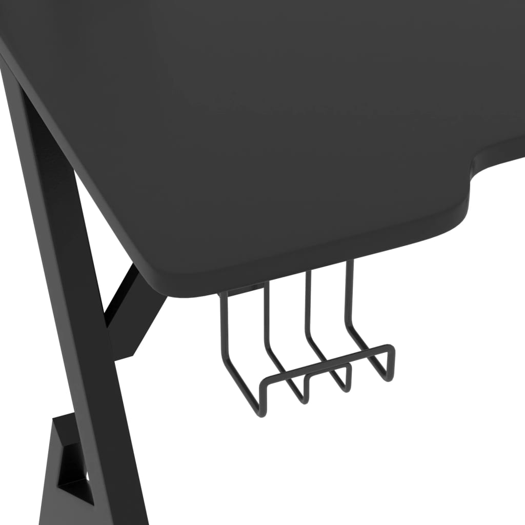 Birou de gaming cu picioare formă Y, negru, 110x60x75 cm - Lando
