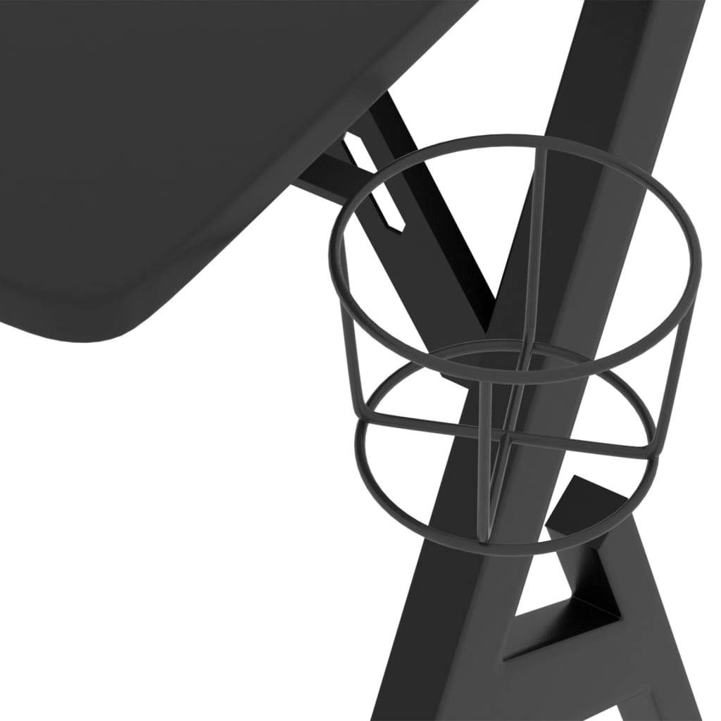 Birou de gaming cu picioare formă Y, negru, 110x60x75 cm - Lando