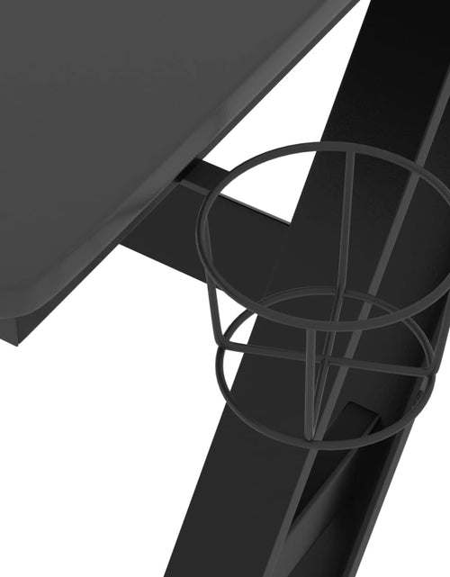 Загрузите изображение в средство просмотра галереи, Birou de gaming cu picioare în formă de ZZ, negru, 90x60x75 cm - Lando
