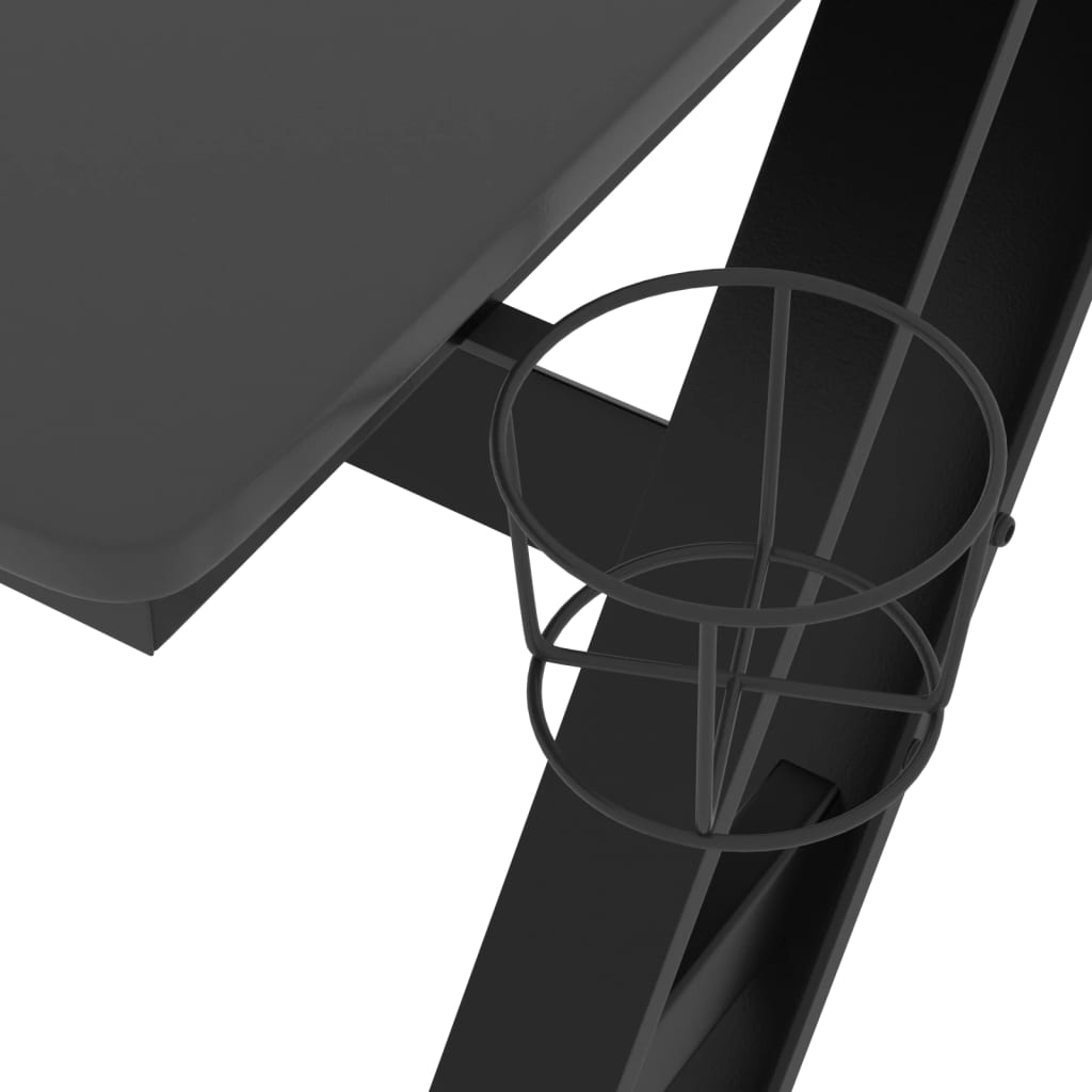 Birou de gaming cu picioare în formă de ZZ, negru, 90x60x75 cm - Lando