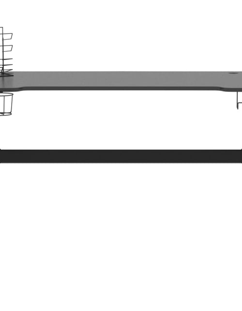 Încărcați imaginea în vizualizatorul Galerie, Birou de gaming cu picioare formă Z, negru, 110x60x75 cm, LED - Lando
