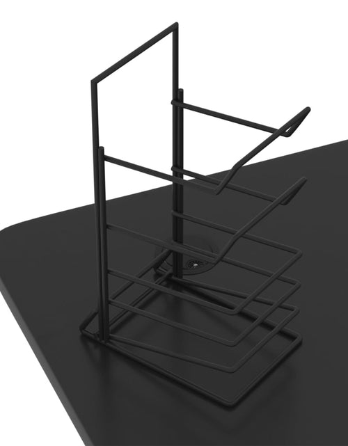 Загрузите изображение в средство просмотра галереи, Birou de gaming cu picioare formă Z, negru, 110x60x75 cm, LED - Lando
