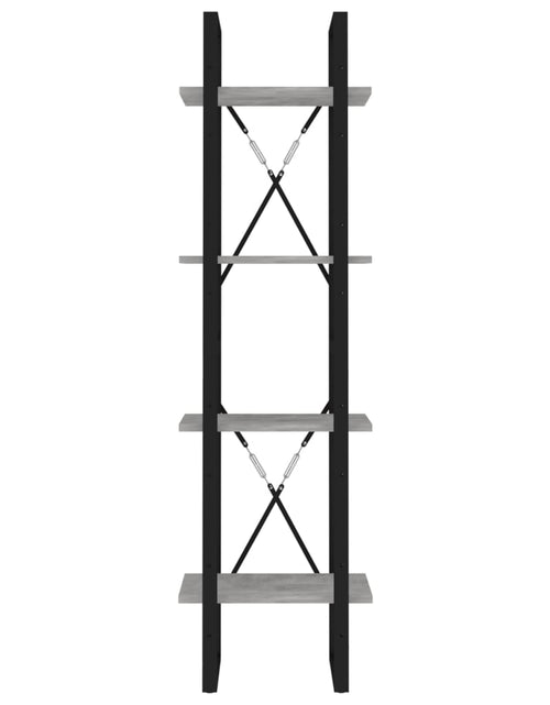 Загрузите изображение в средство просмотра галереи, Bibliotecă cu 4 rafturi, gri beton, 40x30x140 cm, PAL Lando - Lando
