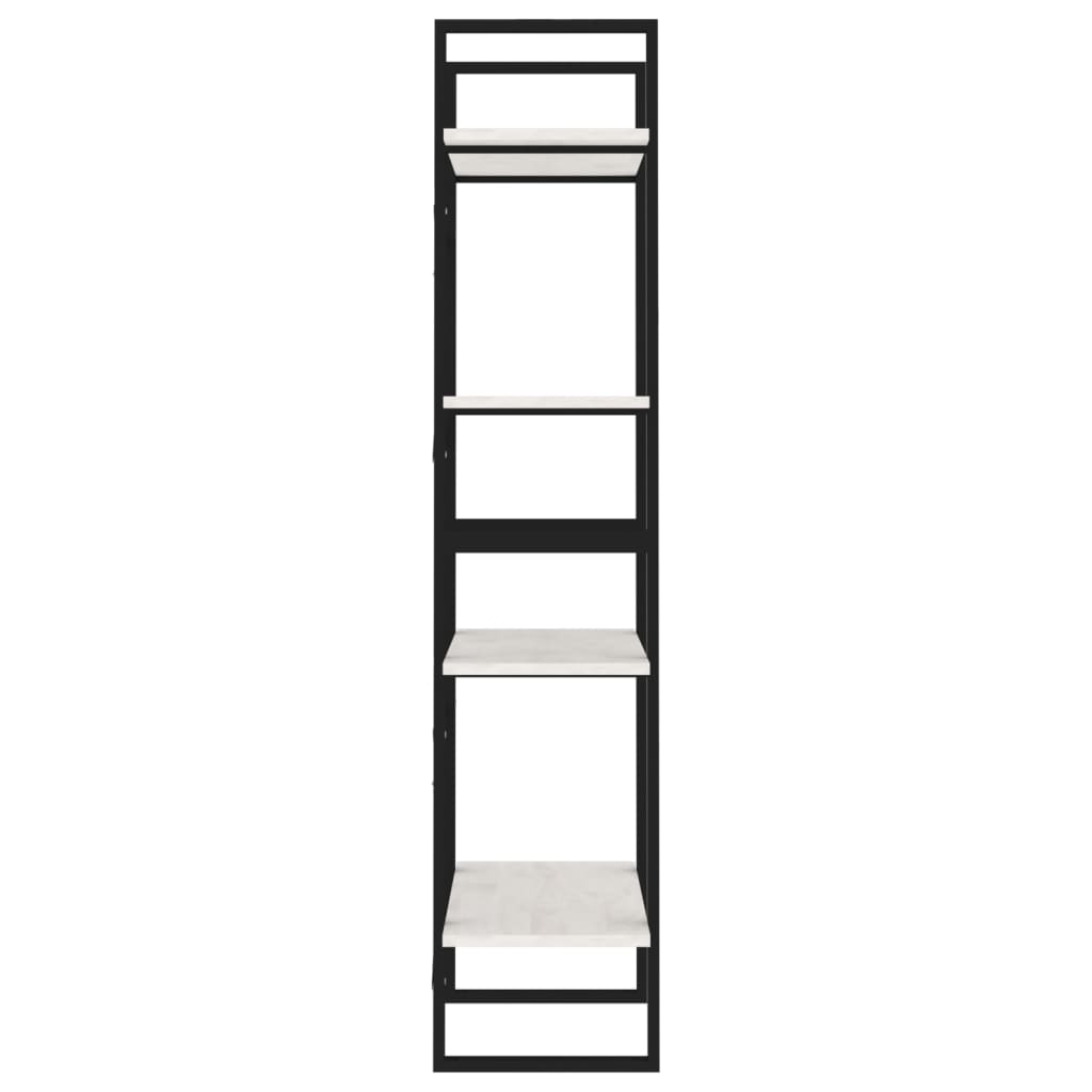 Bibliotecă cu 4 rafturi, alb, 60x30x140 cm, lemn masiv de pin Lando - Lando