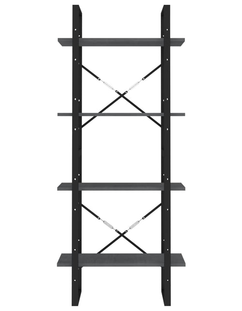 Загрузите изображение в средство просмотра галереи, Bibliotecă cu 4 rafturi, gri, 60x30x140 cm, lemn masiv de pin Lando - Lando
