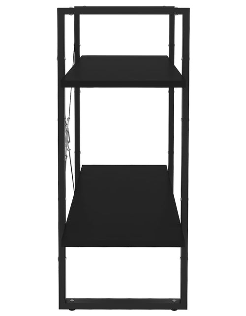 Încărcați imaginea în vizualizatorul Galerie, Bibliotecă cu 2 rafturi, negru, 80x30x70 cm, PAL Lando - Lando
