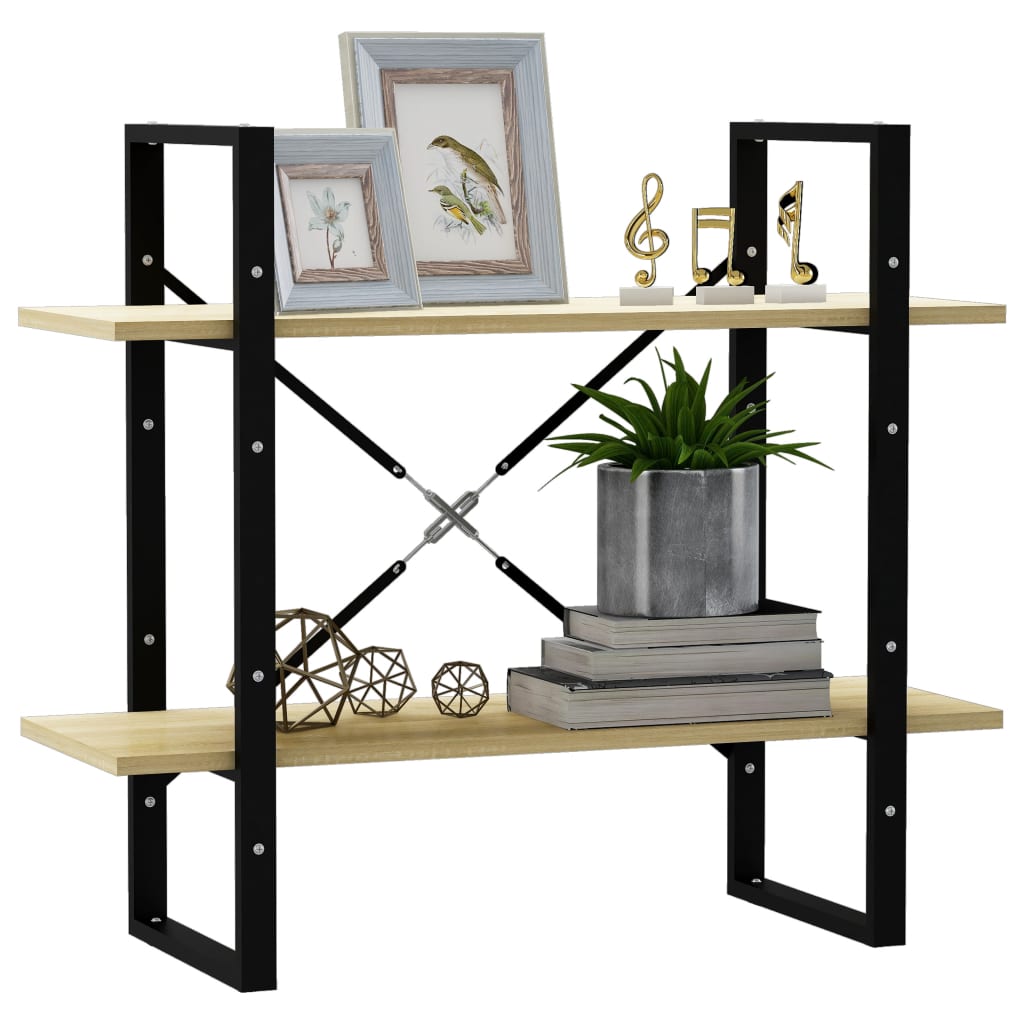 Bibliotecă cu 2 rafturi, stejar sonoma, 80x30x70 cm, PAL Lando - Lando