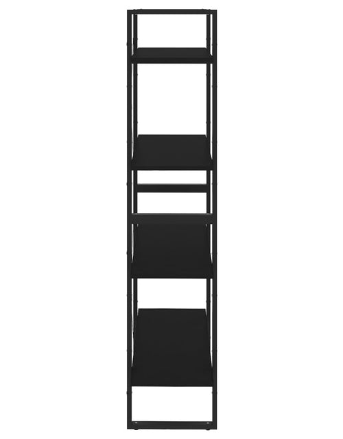 Încărcați imaginea în vizualizatorul Galerie, Bibliotecă cu 4 rafturi, negru, 80x30x140 cm, PAL Lando - Lando
