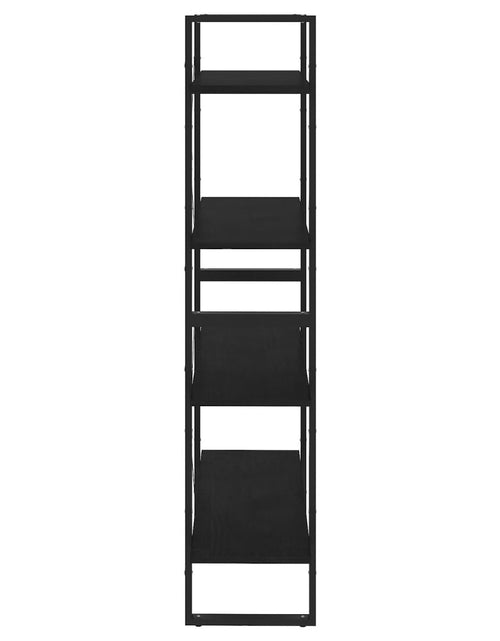 Încărcați imaginea în vizualizatorul Galerie, Bibliotecă cu 4 rafturi, negru, 80x30x140 cm, lemn masiv de pin Lando - Lando
