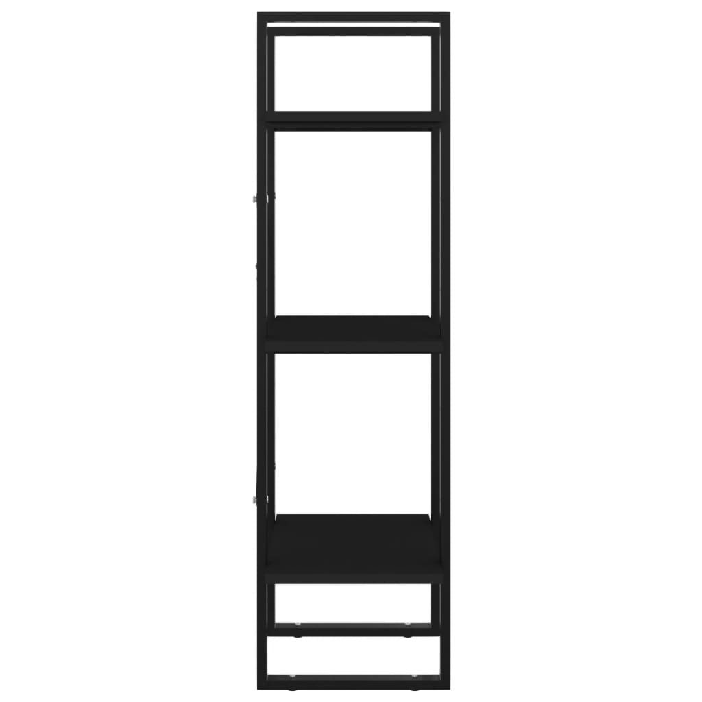 Bibliotecă cu 3 rafturi, negru, 40x30x105 cm, PAL Lando - Lando