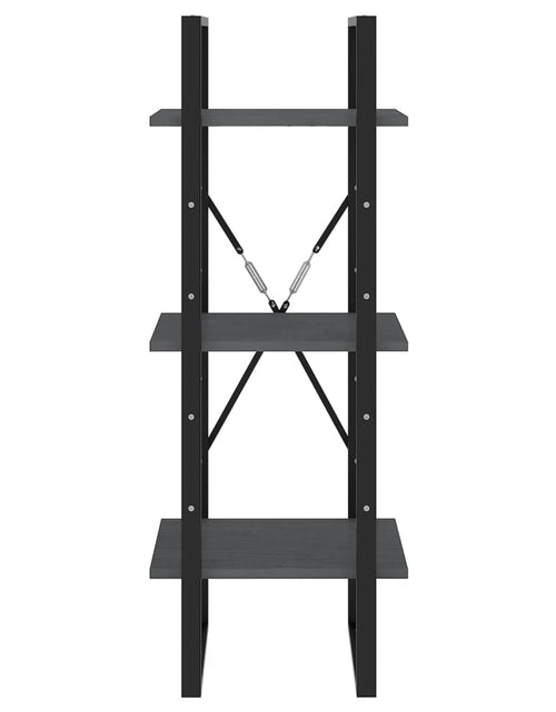 Загрузите изображение в средство просмотра галереи, Bibliotecă cu 3 rafturi, gri, 40x30x105 cm, lemn masiv de pin Lando - Lando
