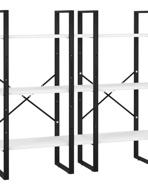 Загрузите изображение в средство просмотра галереи, Raft de depozitare, alb, 60x30x210 cm, lemn compozit Lando - Lando
