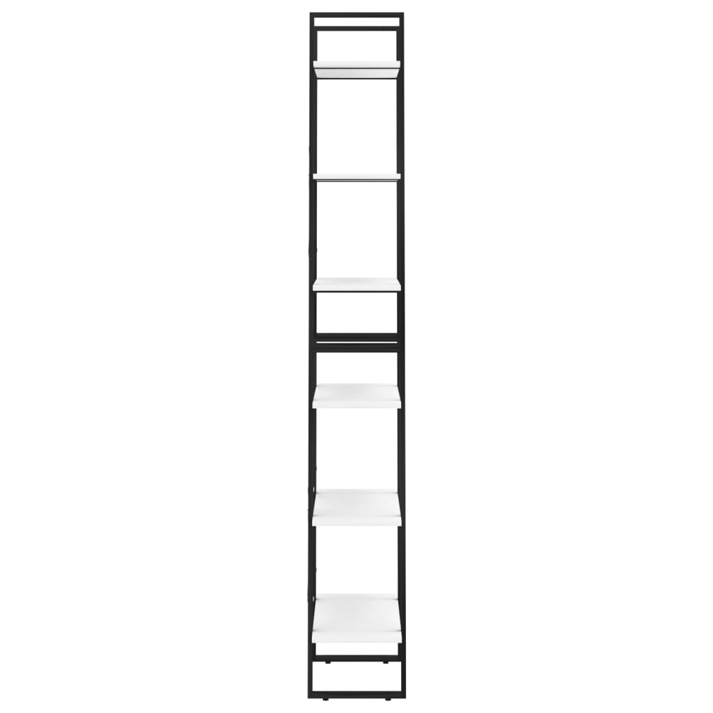Raft de depozitare, alb, 60x30x210 cm, lemn compozit Lando - Lando