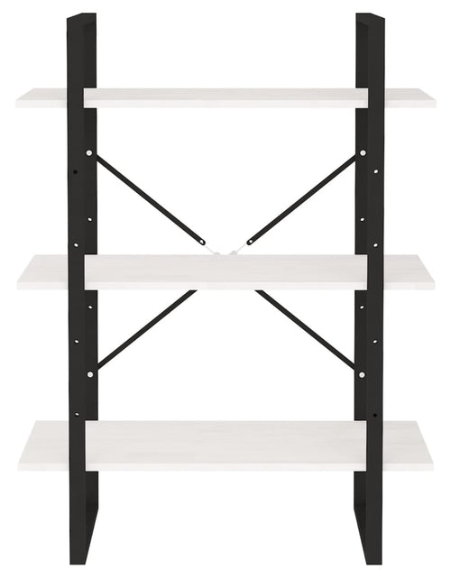 Загрузите изображение в средство просмотра галереи, Bibliotecă cu 3 rafturi, alb, 80x30x105 cm, lemn masiv de pin Lando - Lando
