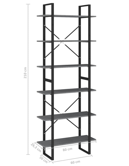 Загрузите изображение в средство просмотра галереи, Dulap înalt, gri, 80x30x210 cm, lemn masiv de pin Lando - Lando
