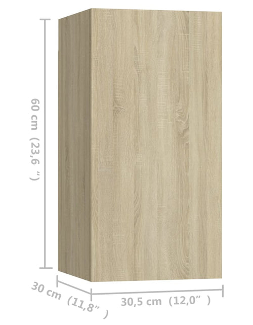 Încărcați imaginea în vizualizatorul Galerie, Dulapuri TV, 4 buc. stejar Sonoma 30,5x30x60 cm, lemn prelucrat Lando - Lando
