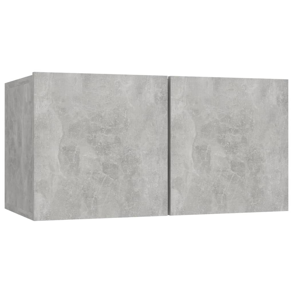 Dulapuri TV, 4 piese, gri beton, 60x30x30 cm, lemn prelucrat Lando - Lando