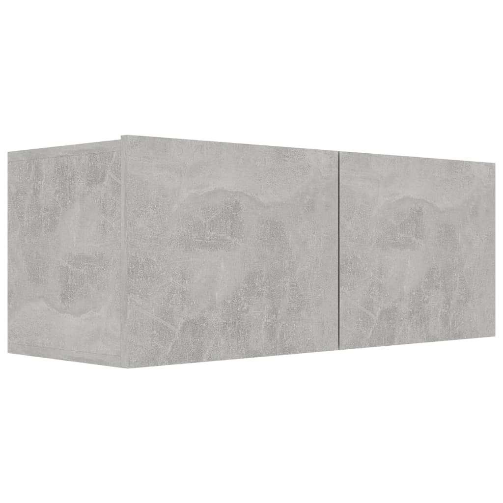 Dulapuri TV, 4 buc., gri beton, 80x30x30 cm, lemn prelucrat Lando - Lando