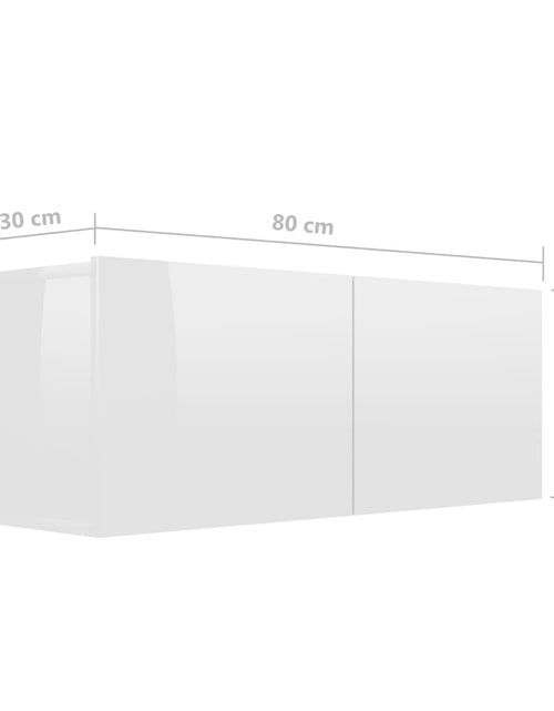 Încărcați imaginea în vizualizatorul Galerie, Set de dulapuri TV, 6 piese, alb extralucios, lemn prelucrat Lando - Lando
