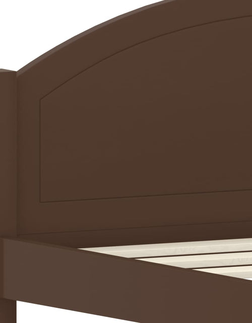 Încărcați imaginea în vizualizatorul Galerie, Cadru de pat, maro închis, 90x200 cm, lemn masiv de pin - Lando
