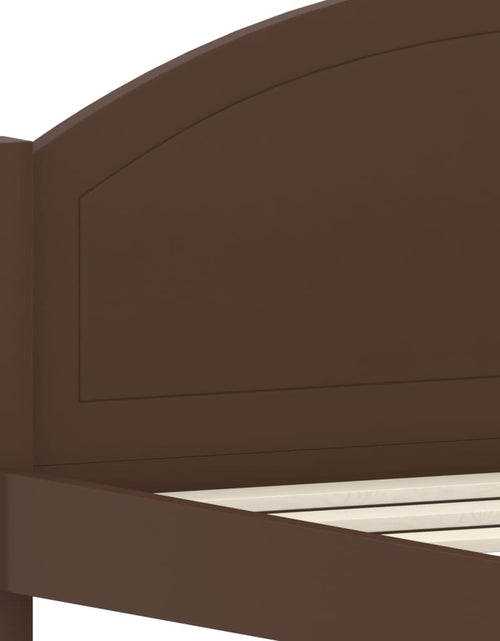 Загрузите изображение в средство просмотра галереи, Cadru de pat, maro închis, 100x200 cm, lemn masiv de pin - Lando
