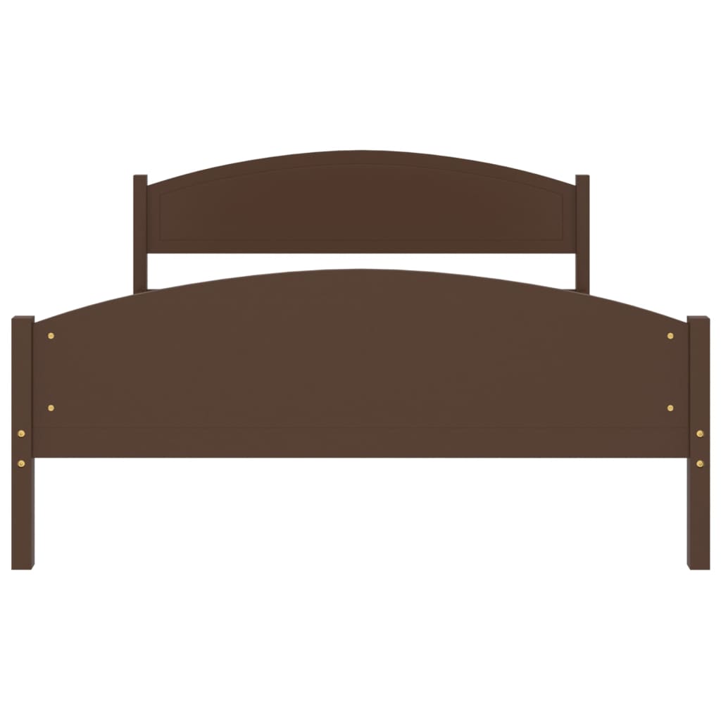 Cadru de pat, maro închis, 140x200 cm, lemn masiv de pin - Lando