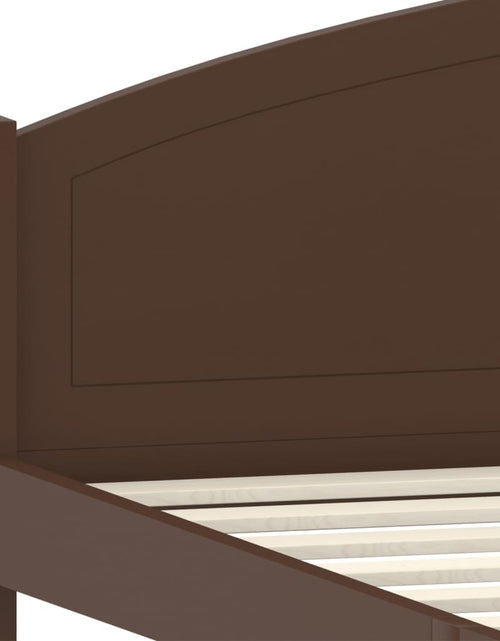 Încărcați imaginea în vizualizatorul Galerie, Cadru de pat, maro închis, 160x200 cm, lemn masiv de pin - Lando
