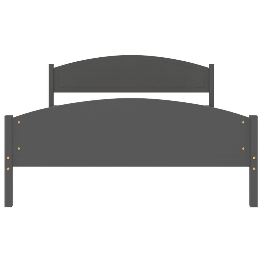 Cadru de pat, gri închis, 140x200 cm, lemn masiv pin - Lando