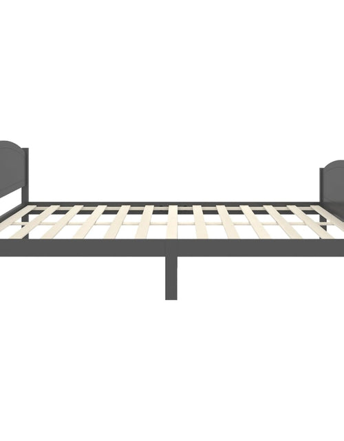Загрузите изображение в средство просмотра галереи, Cadru de pat, gri închis, 160x200 cm, lemn masiv de pin - Lando
