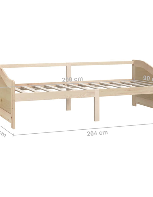 Загрузите изображение в средство просмотра галереи, Pat de zi cu 3 locuri, 90x200 cm, lemn masiv de pin - Lando
