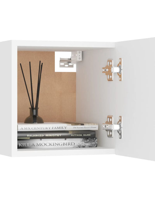Încărcați imaginea în vizualizatorul Galerie, Noptiere, 2 buc., alb, 30,5x30x30 cm, lemn prelucrat - Lando
